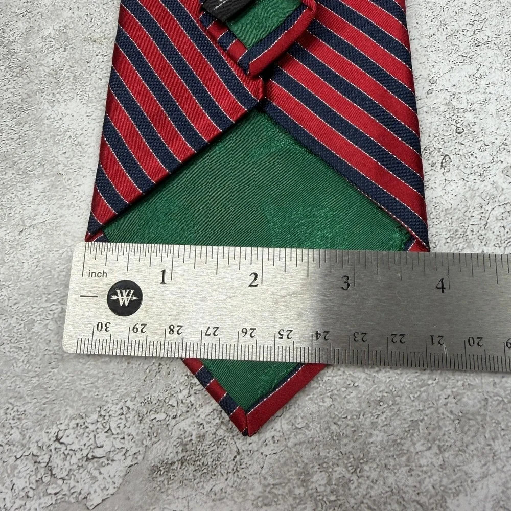 Tommy‎ Hilfiger Silk Tie Mens One Size Red Striped Made In China Necktie
